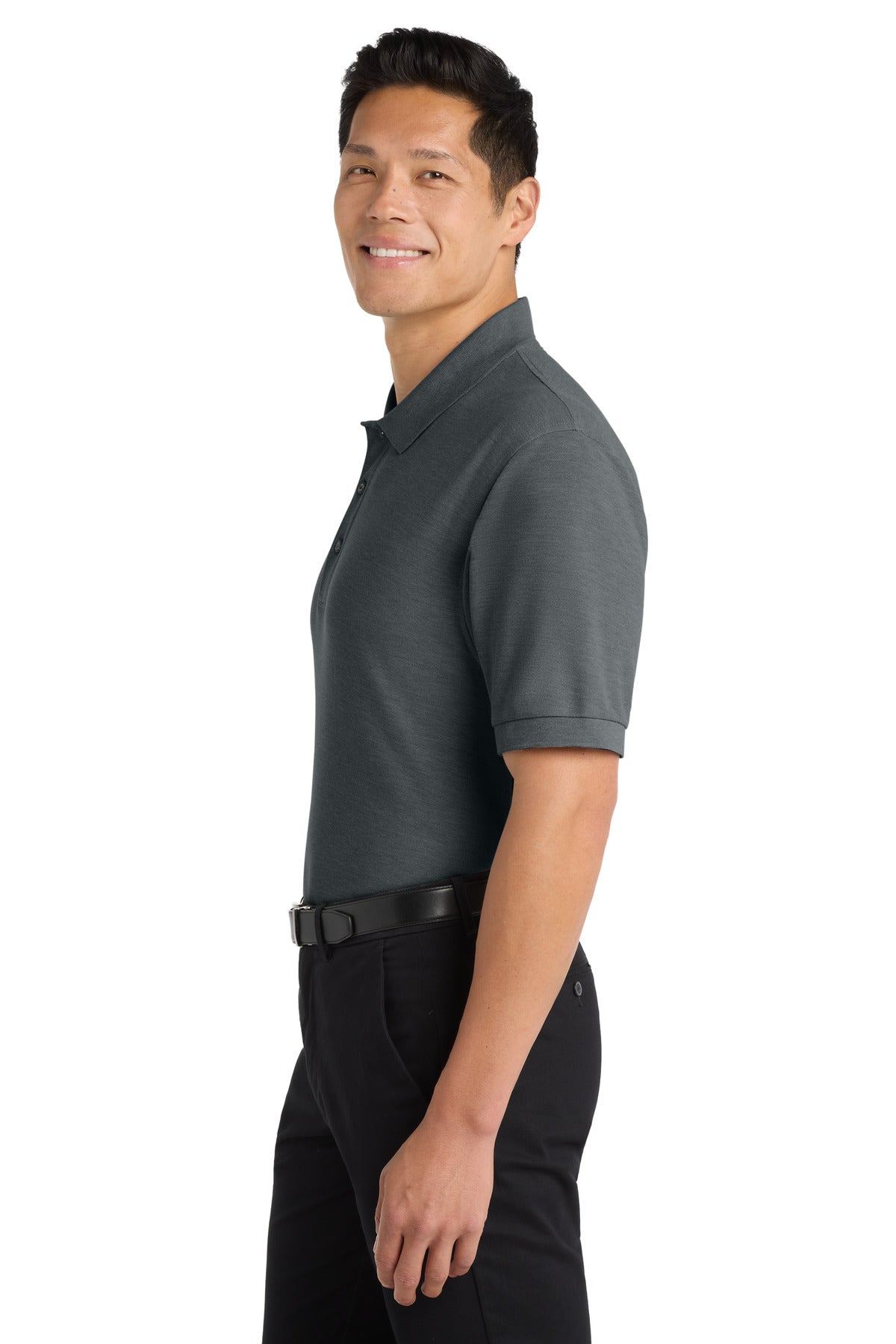 Steel Grey Port Authority Extended Size Silk Touch Polo K500ES