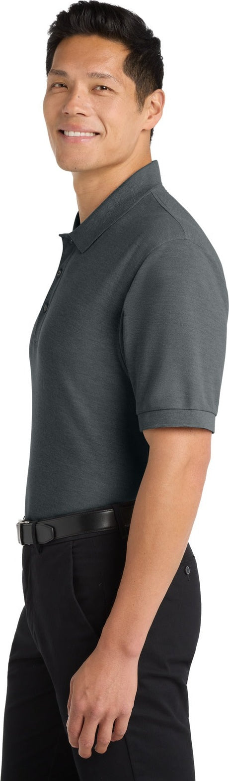 Steel Grey Port Authority Silk Touch Polo K500