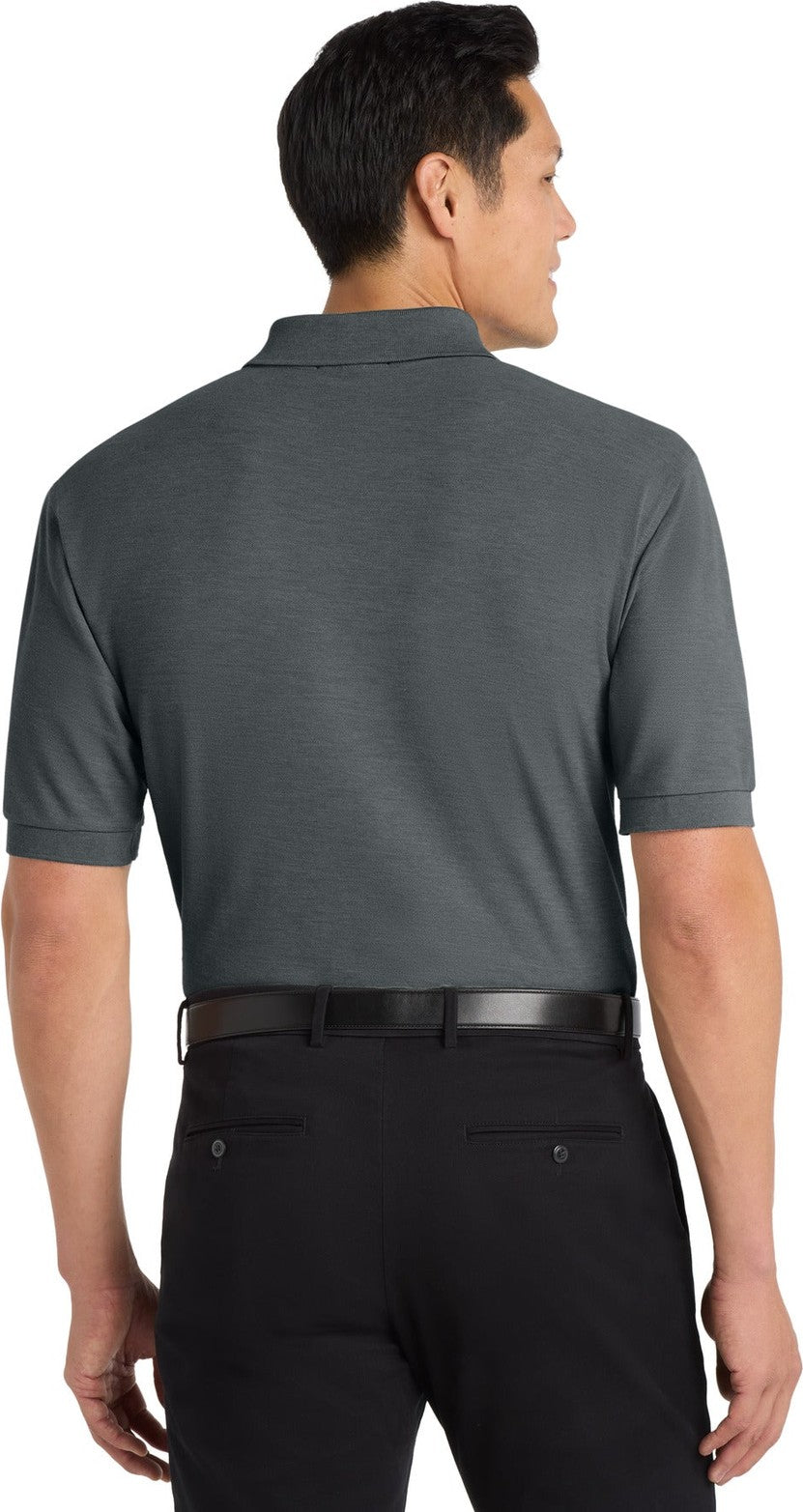 Steel Grey Port Authority Silk Touch Polo K500
