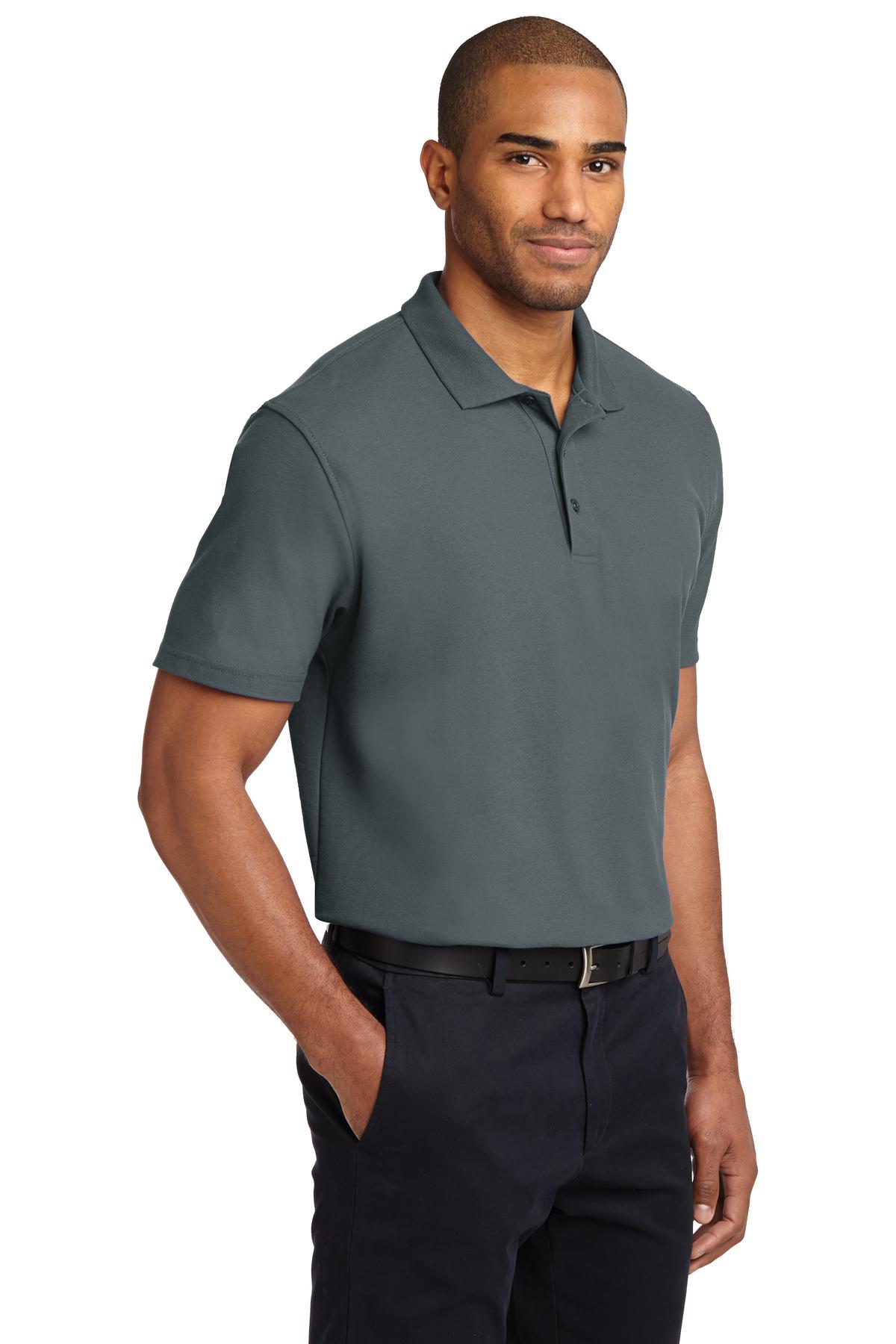 Steel Grey Port Authority Stain-Release Polo. K510