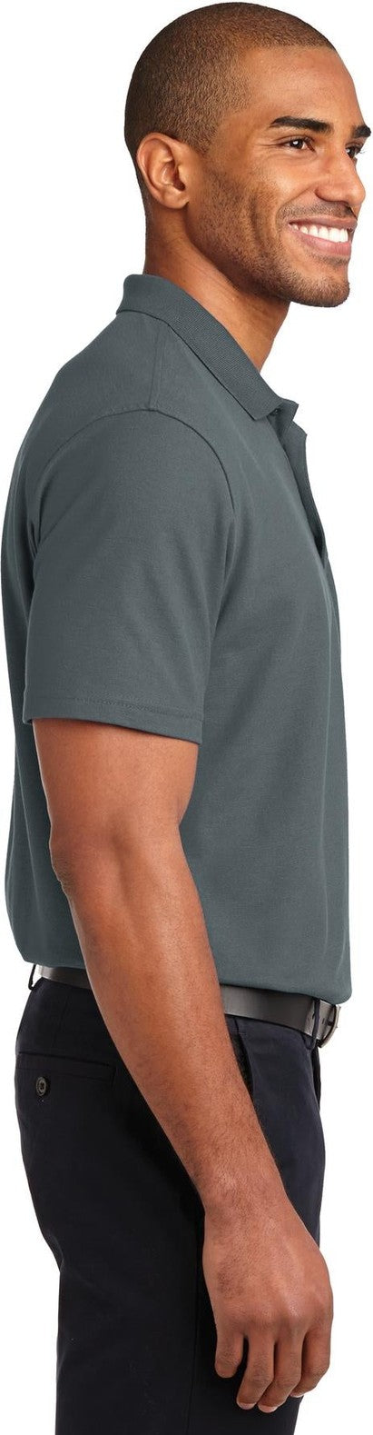 Steel Grey Port Authority Tall Stain-Release Polo. TLK510