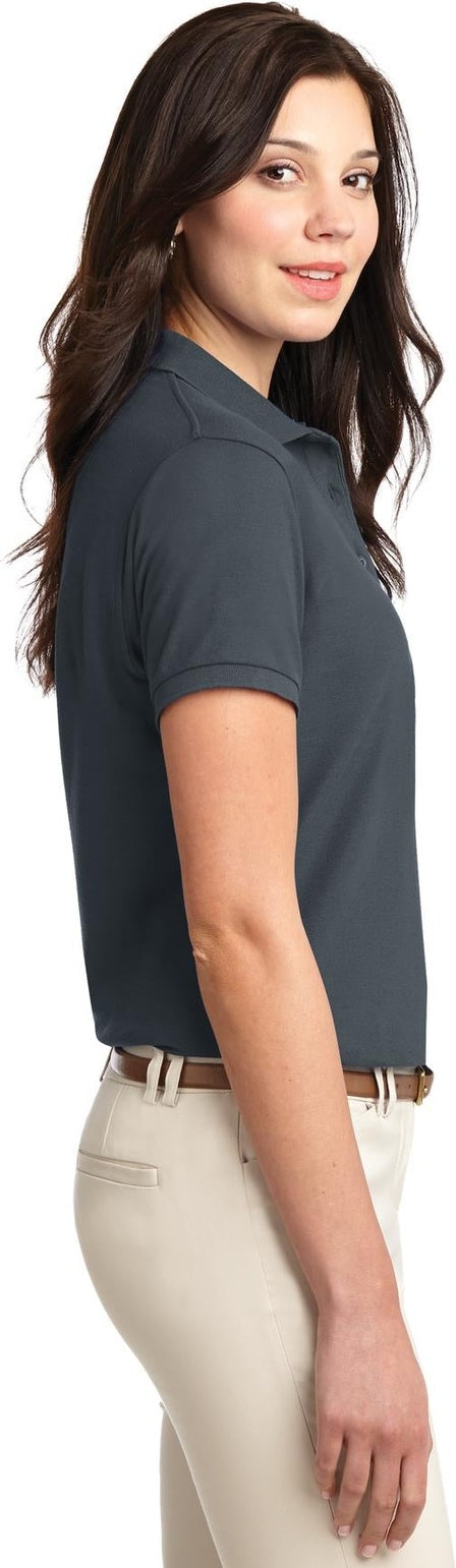 Steel Grey Port Authority Women's Silk Touch Polo. L500