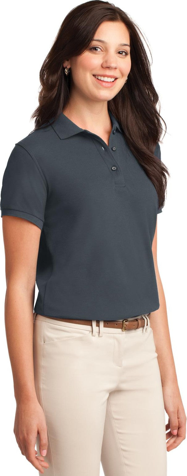 Steel Grey Port Authority Women's Silk Touch Polo. L500