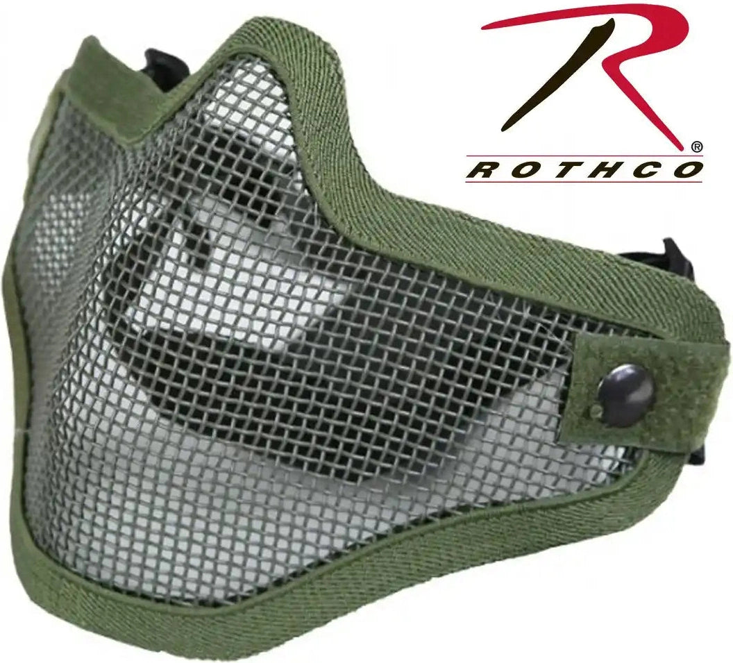 Steel Half Face Tactical Mask Black Skull