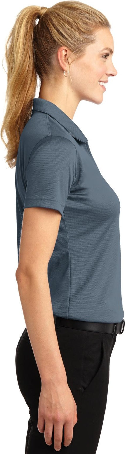 Steel Sport-Tek Women's Dri-Mesh V-Neck Polo. L469
