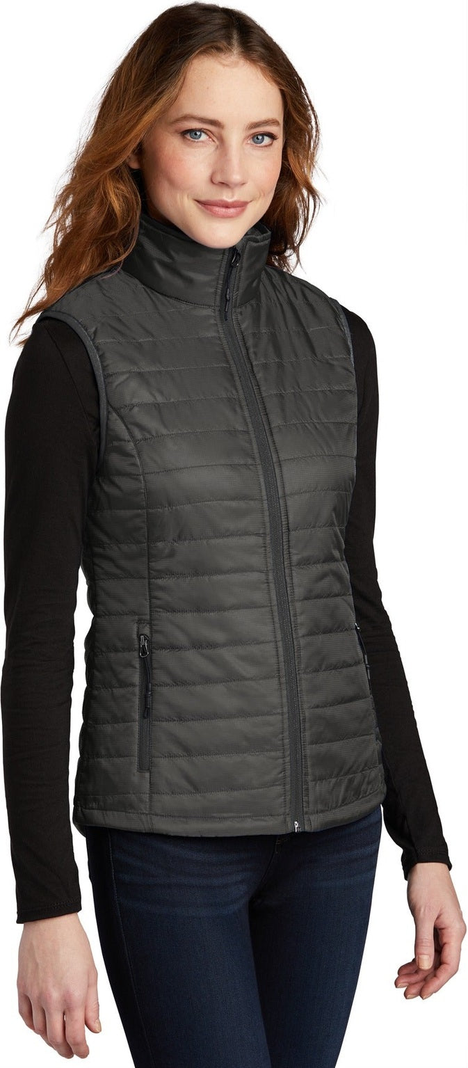 Sterl Gry/Grph Port Authority Women's Packable Puffy Vest L851
