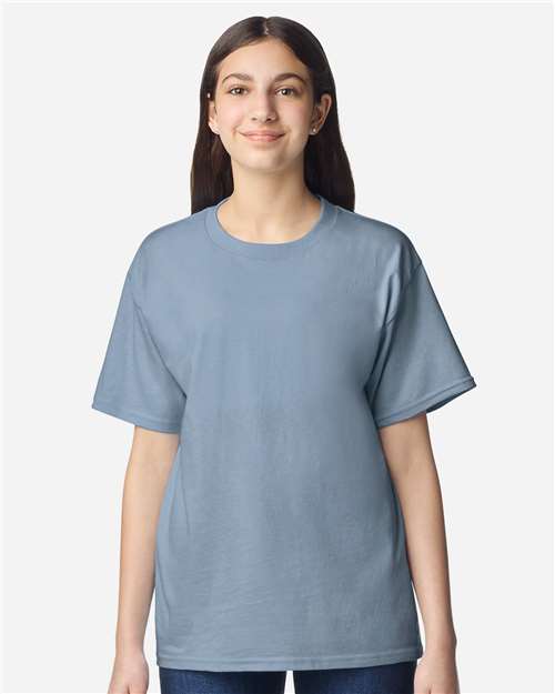 Stone Blue Light Cotton Youth T-Shirt - 3000B