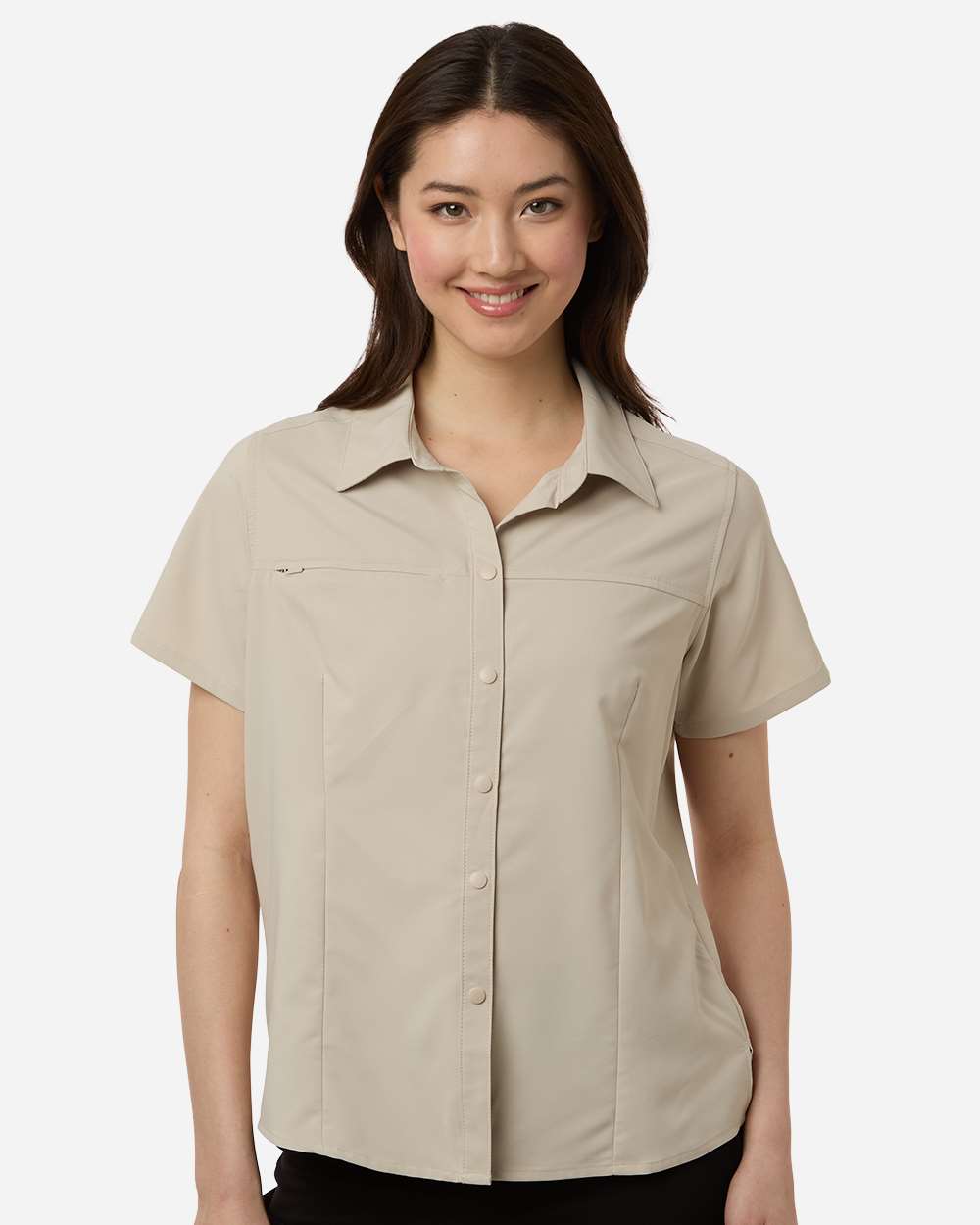 Stone Women's UltraUVP Shoreline Short Sleeve Staff Shirt - CE520W plain