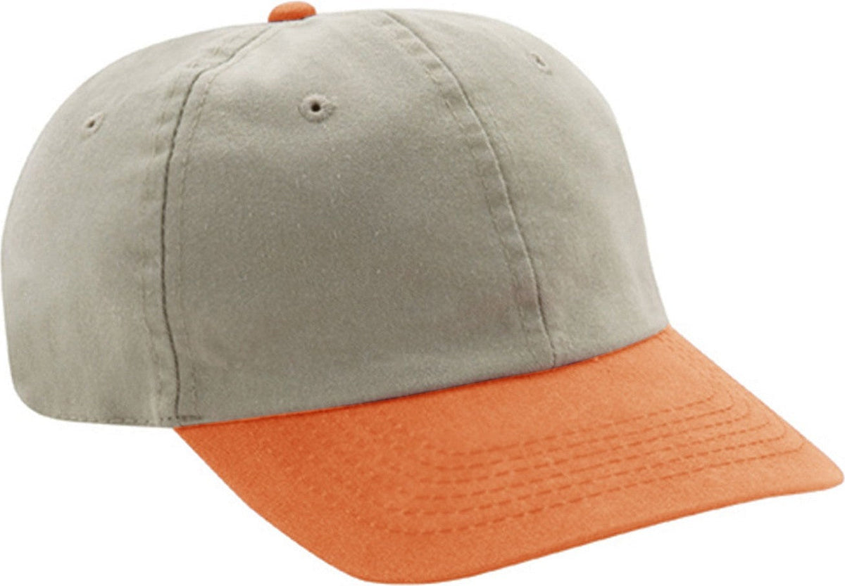 Stone/Orange 6 Panel Stone Washed Twill Relax  grouped