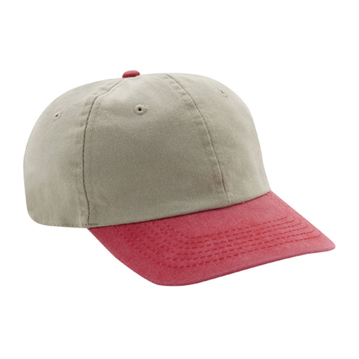 Stone/Red 6 Panel Stone Washed Twill Relax  grouped