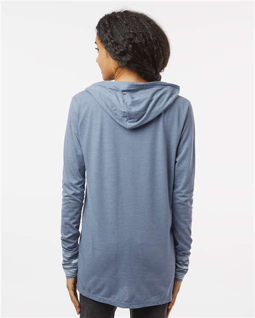 Stonewash Women&#39;s Heathered Jersey Hooded Tunic - W19439