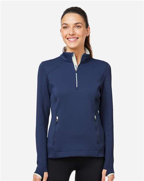 Left View of Storm Women's Sofia Quarter-Zip Pullover - L1022L