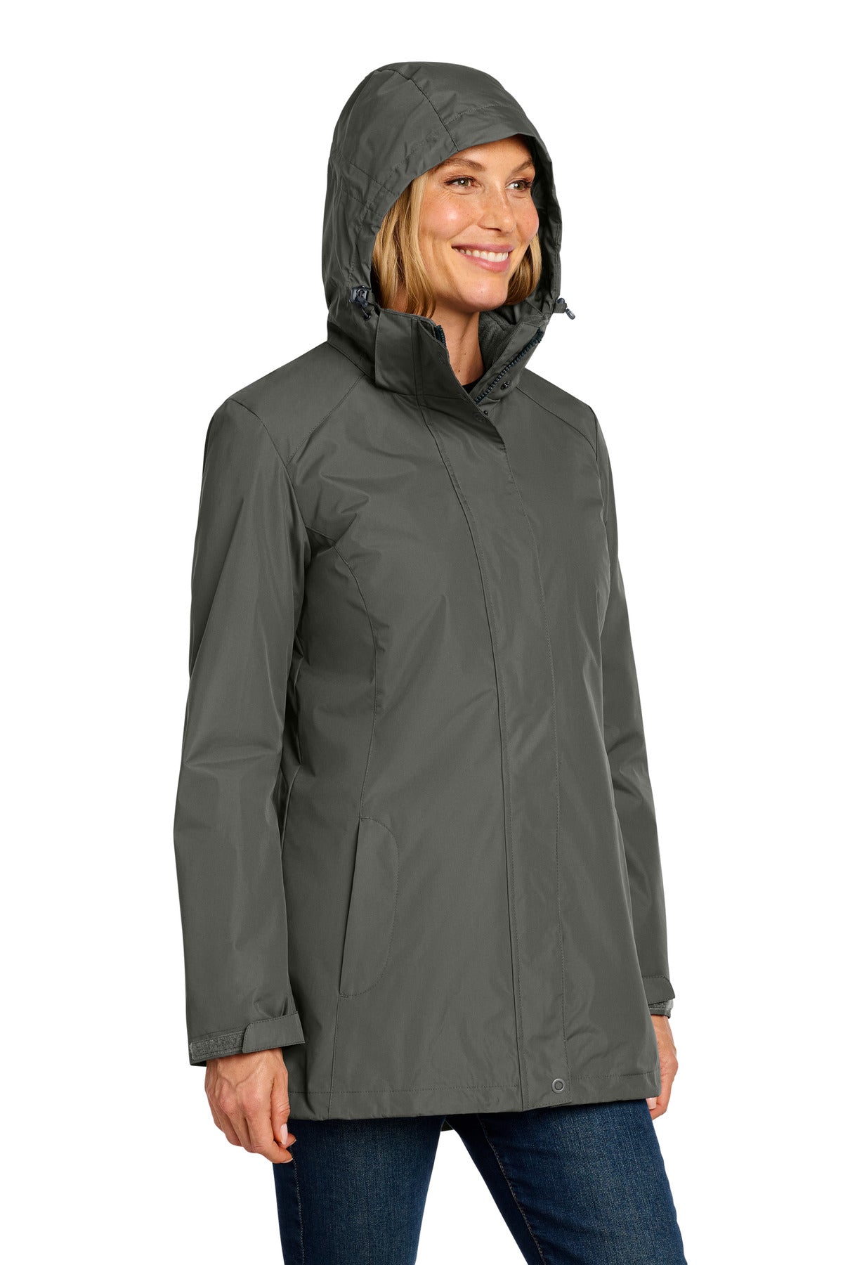 StormGrey Port Authority Women's All-Weather 3-in-1 Jacket L123