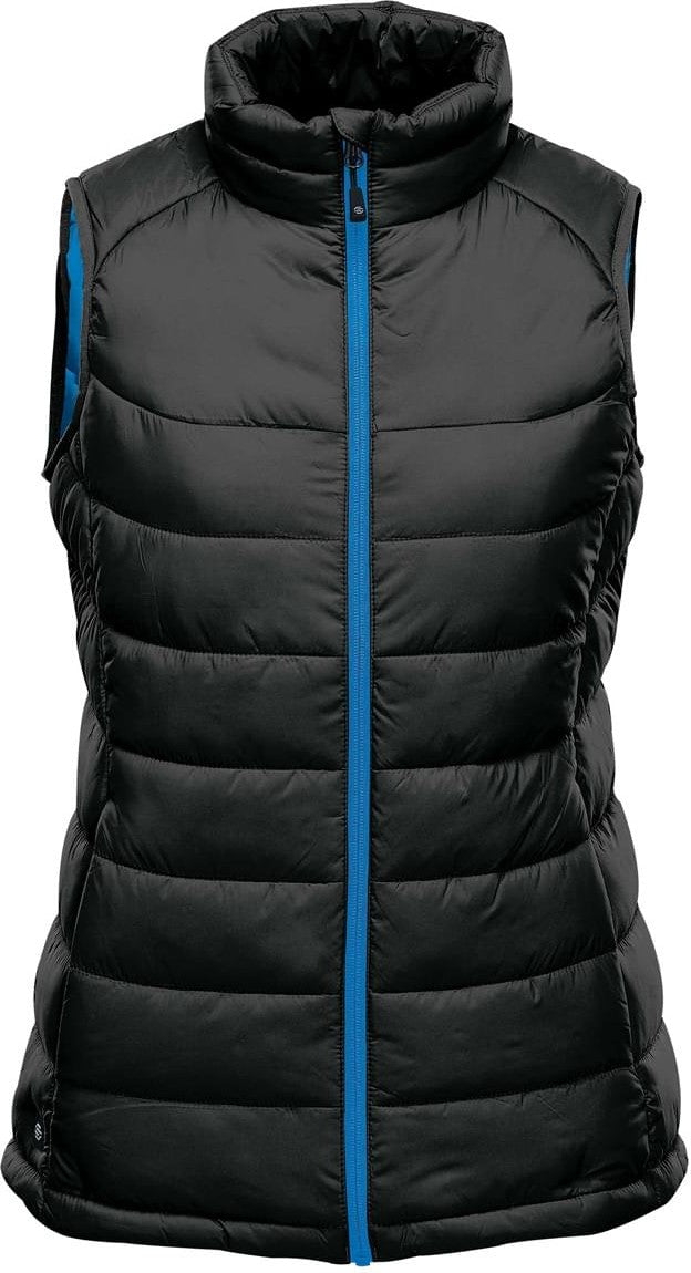 Stormtech Afv-1wle Women’s Stavanger Thermal Vest - Black Azure Blue - Ladies Xs