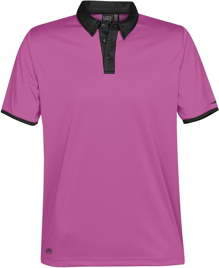 Stormtech Bcp-1 Men’s Rhodes Button Collar Polo - Lilac Black - Adult m