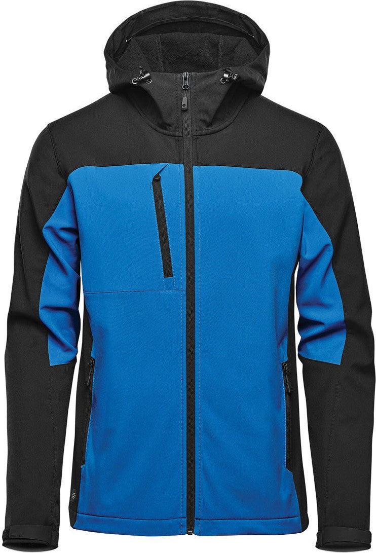 Stormtech Bhs-4 Men’s Cascades Softshell Hoody - Azure Blue Black - Adult s
