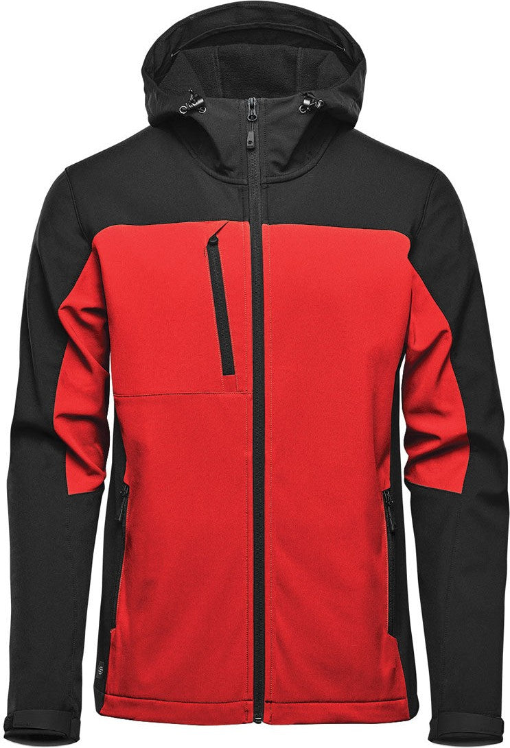 Stormtech Bhs-4 Men’s Cascades Softshell Hoody - Bright Red Black - Adult s