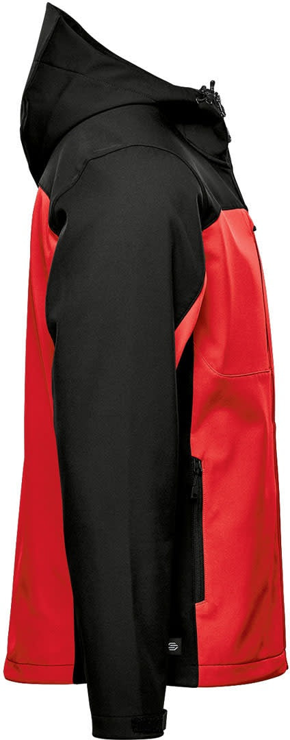 Stormtech Bhs-4 Men’s Cascades Softshell Hoody - Bright Red Black