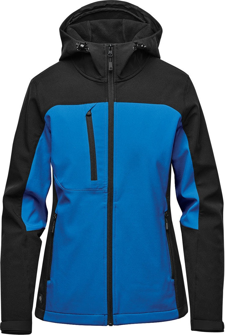 Stormtech Bhs-4w Women’s Cascades Softshell Hoody - Azure Blue Black - Ladies Xs
