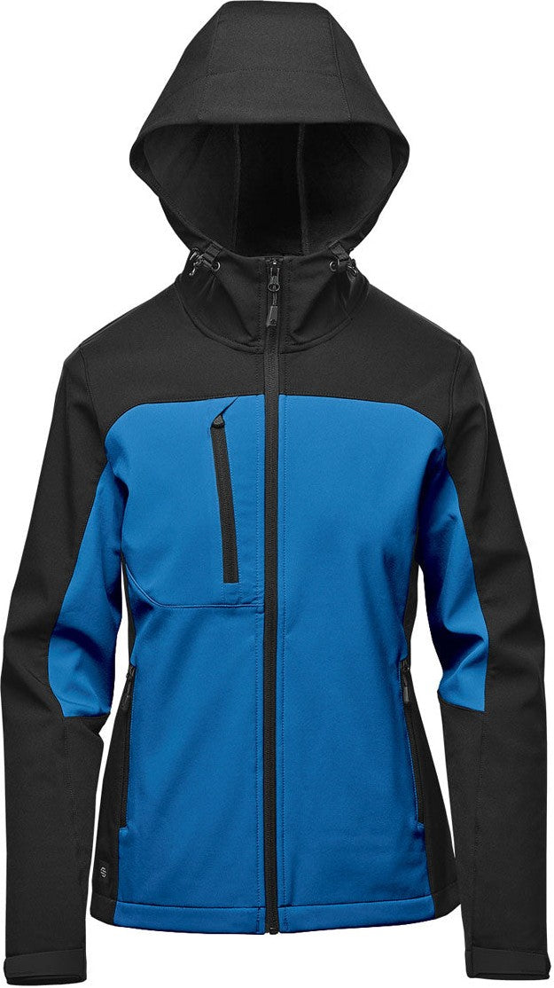 Stormtech Bhs-4w Women’s Cascades Softshell Hoody - Azure Blue Black - Ladies Xs