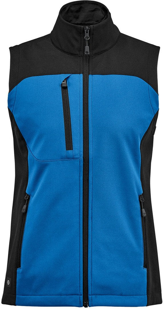 Stormtech Bhv-3w Women’s Cascades Softshell Vest - Azure Blue Black - Ladies Xs