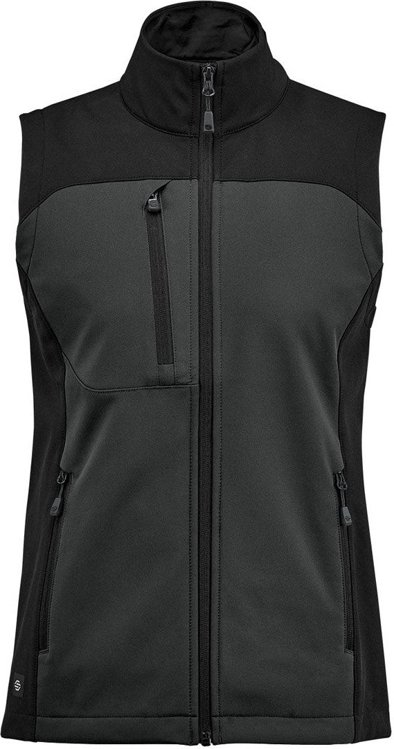Stormtech Bhv-3w Women’s Cascades Softshell Vest - Dolphin Black - Ladies Xs
