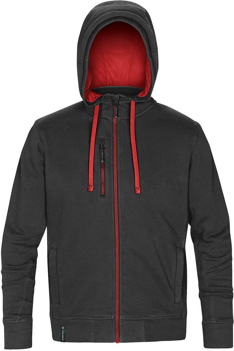 Stormtech Cfz-3le Men’s Metro Full Zip Hoody - Black Red - Adult s