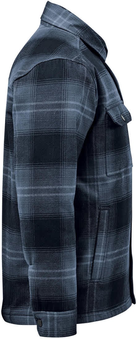Stormtech Cjk-1m Men’s Highland Sherpa Lined Plaid Jacket - Midnight Dusk