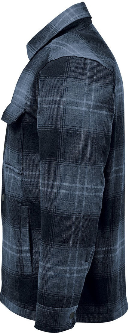 Stormtech Cjk-1m Men’s Highland Sherpa Lined Plaid Jacket - Midnight Dusk