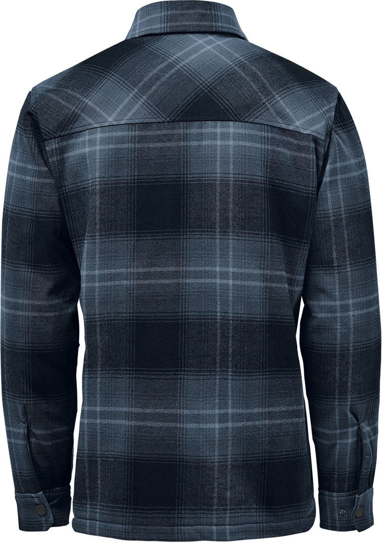 Stormtech Cjk-1m Men’s Highland Sherpa Lined Plaid Jacket - Midnight Dusk