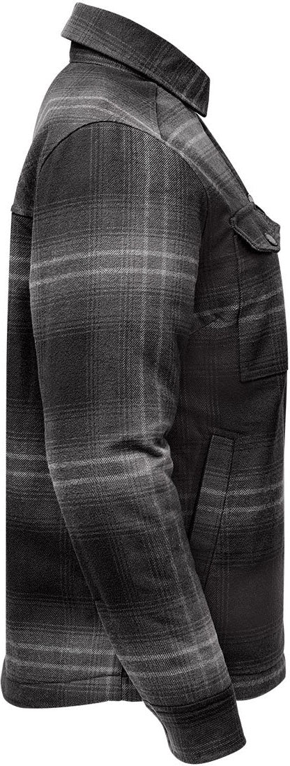 Stormtech Cjk-1w Women’s Highland Sherpa Lined Plaid Jacket - Carbon Black