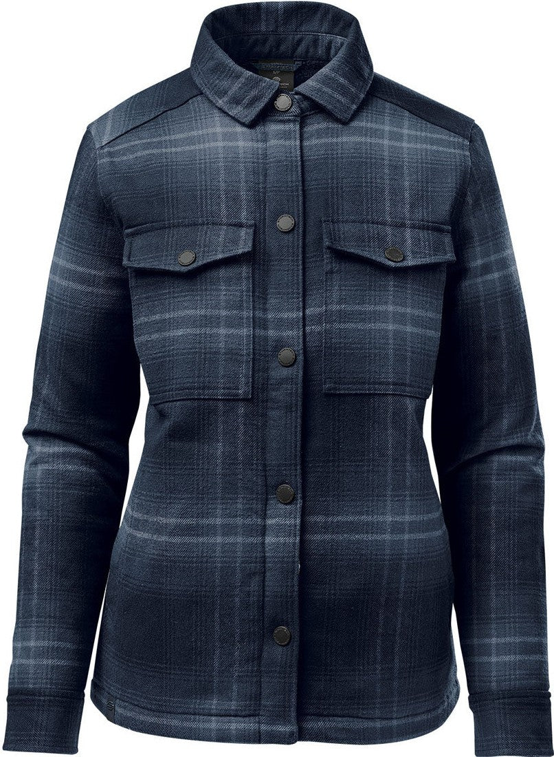 Stormtech Cjk-1w Women’s Highland Sherpa Lined Plaid Jacket - Midnight Dusk - Ladies Xs