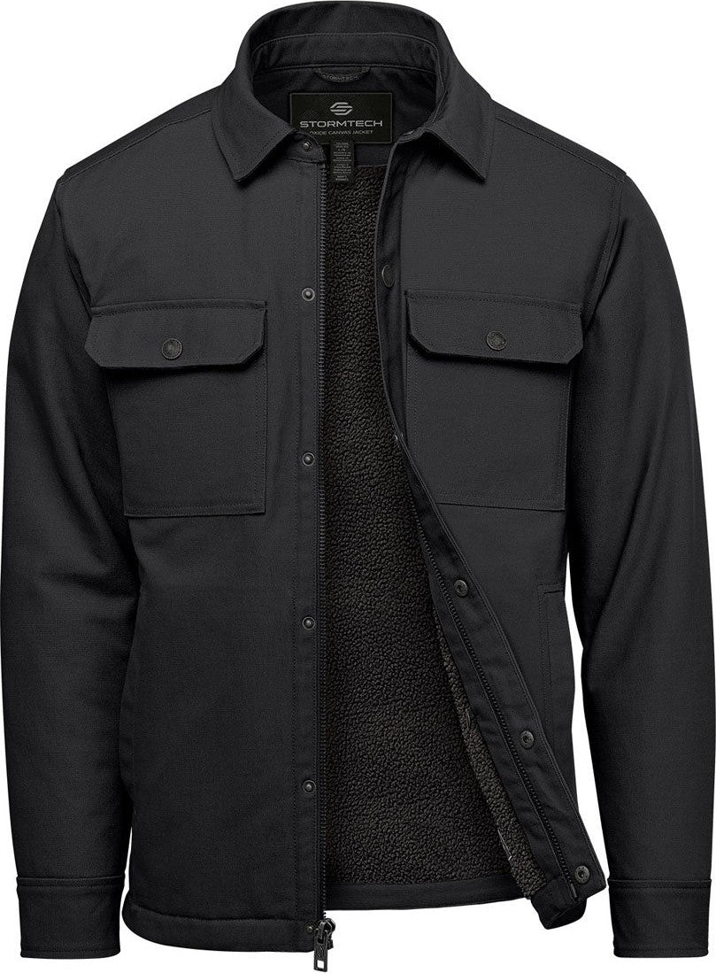 Stormtech Cjk-2m Men’s Oxide Sherpa Lined Canvas Jacket - Black - Adult s