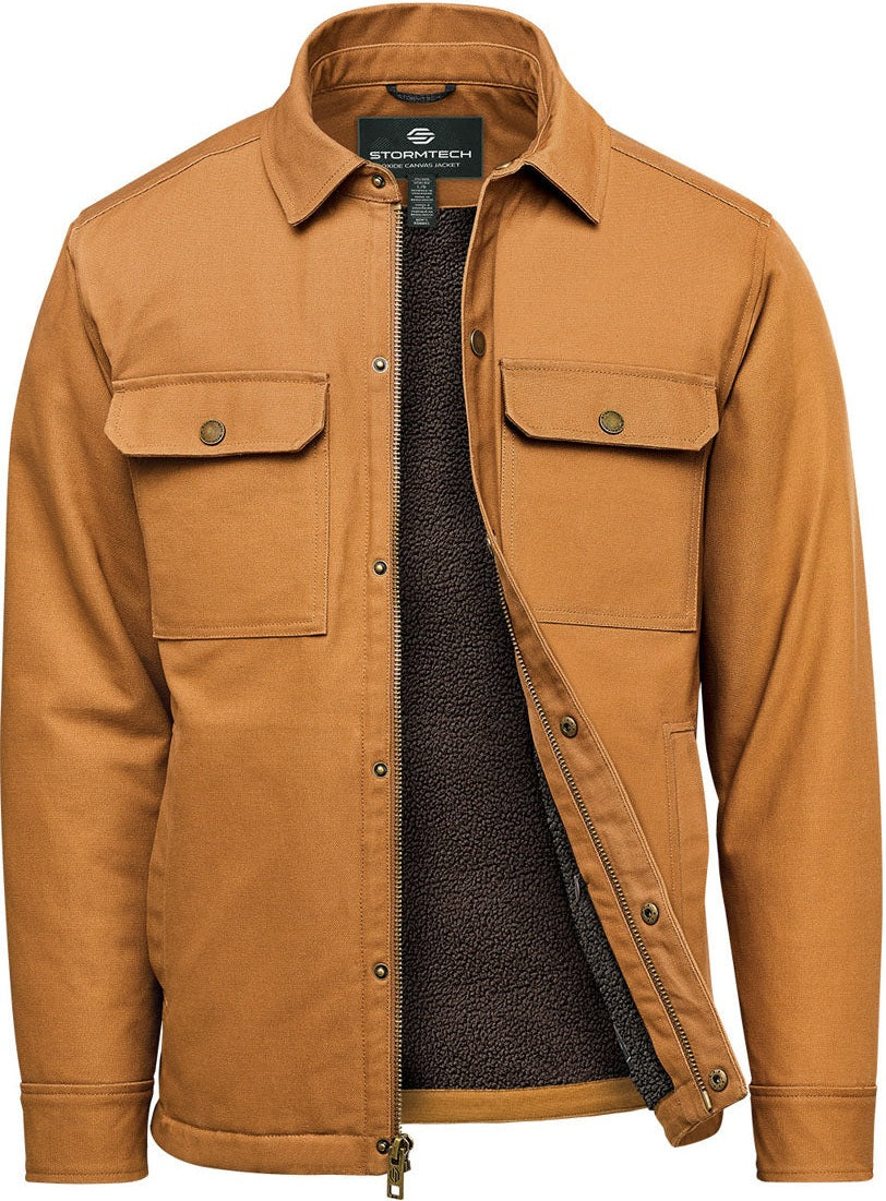 Stormtech Cjk-2m Men’s Oxide Sherpa Lined Canvas Jacket - Camel - Adult s