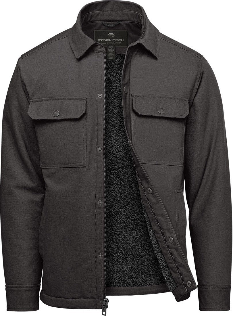 Stormtech Cjk-2m Men’s Oxide Sherpa Lined Canvas Jacket - Granite - Adult s