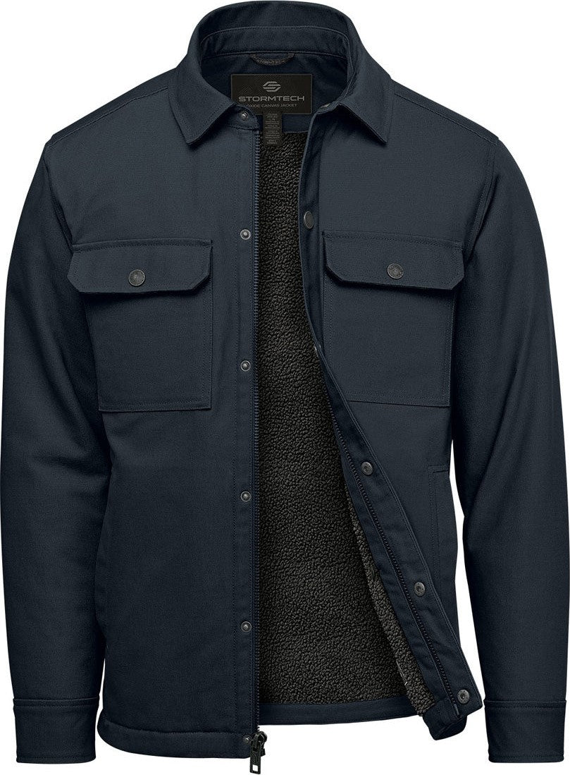 Stormtech Cjk-2m Men’s Oxide Sherpa Lined Canvas Jacket - Navy - Adult s