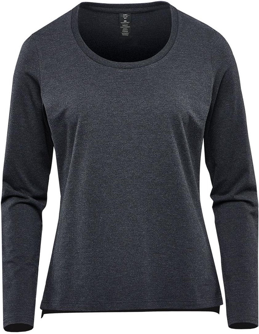 Stormtech Cpf-2w Women’s Montebello Performance Long Sleeve Tee - Charcoal Heather - Ladies Xs