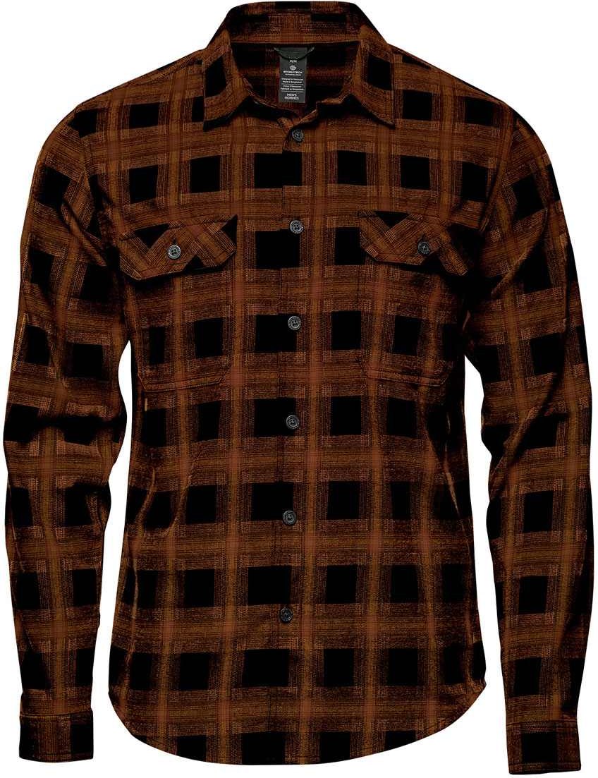 Stormtech Csl-2m Men’s Chesapeake L/s Shirt - Black Camel Plaid - Adult s
