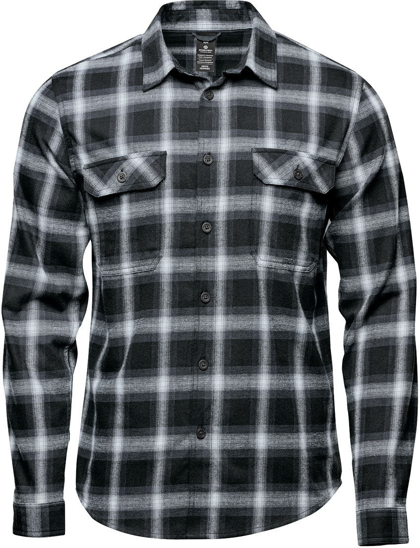 Stormtech Csl-2m Men’s Chesapeake L/s Shirt - Black White Plaid - Adult s