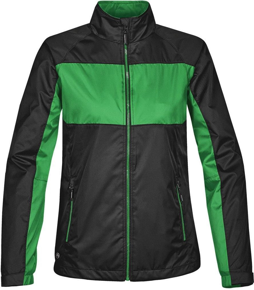 Stormtech Csx-2w Women’s Cyclone Shell - Black - Treetop Green - Ladies Xs