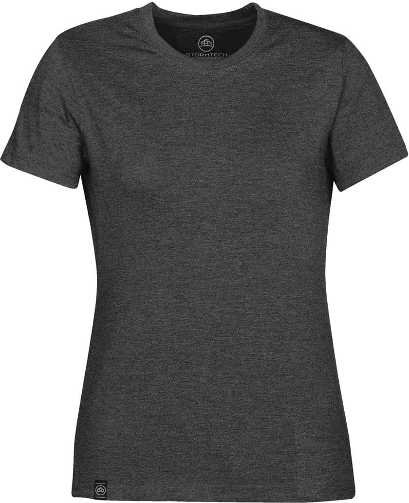 Stormtech Ct-1w Women’s Baseline S/s Tee - Carbon Heather - Ladies Xs