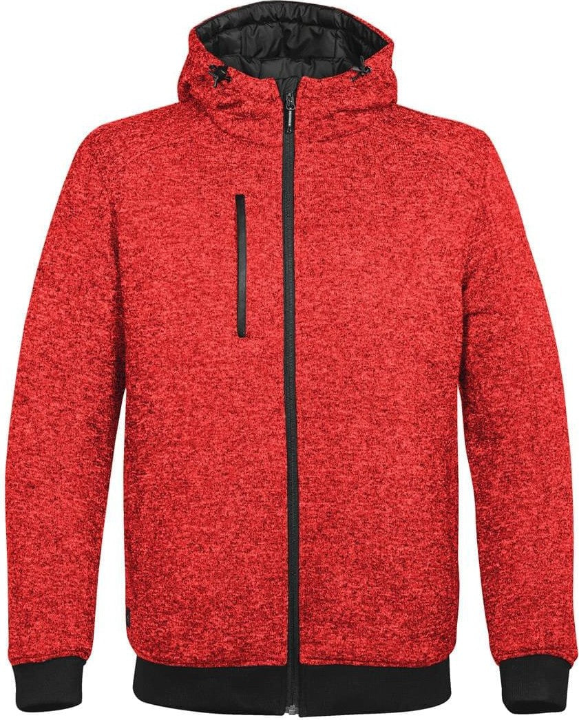 Stormtech Dfz-1 Men’s Donegal Reversible Hoody - Red Heather Black - Adult l