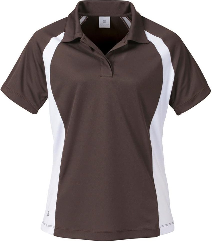Stormtech Dtx-1w Women’s Flex H2x-dry Polo - Seal Brown White - Ladies Xs