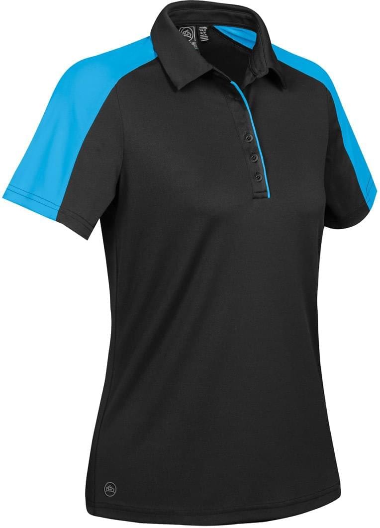 Stormtech Enx-1w Women’s Ensign Polo - Black Electric Blue