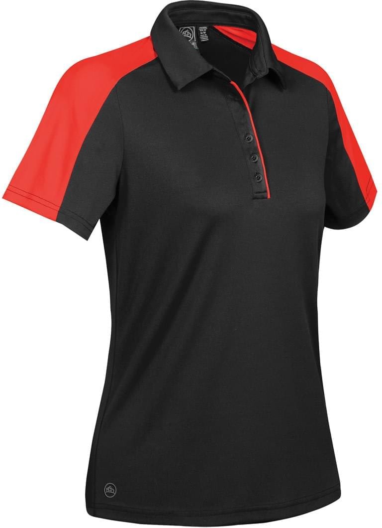 Stormtech Enx-1w Women’s Ensign Polo - Black - Hot Red