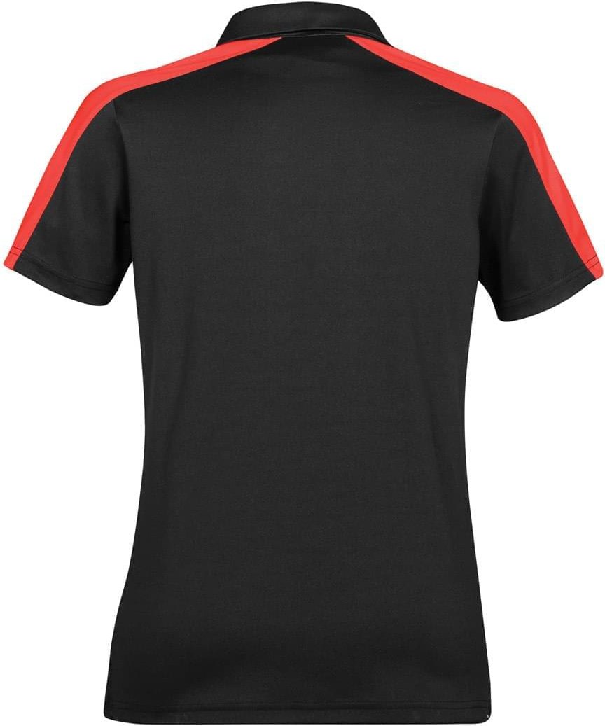 Stormtech Enx-1w Women’s Ensign Polo - Black - Hot Red - Ladies Xs