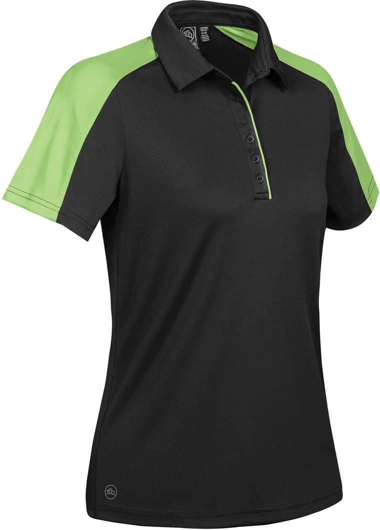 Stormtech Enx-1w Women’s Ensign Polo - Black - Spring Green