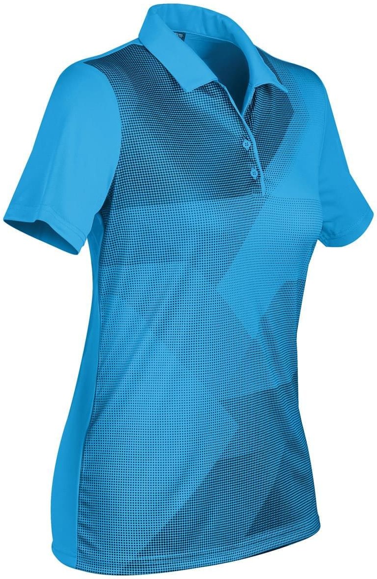 Stormtech Etx-1w Women’s Edge Polo - Electric Blue Black