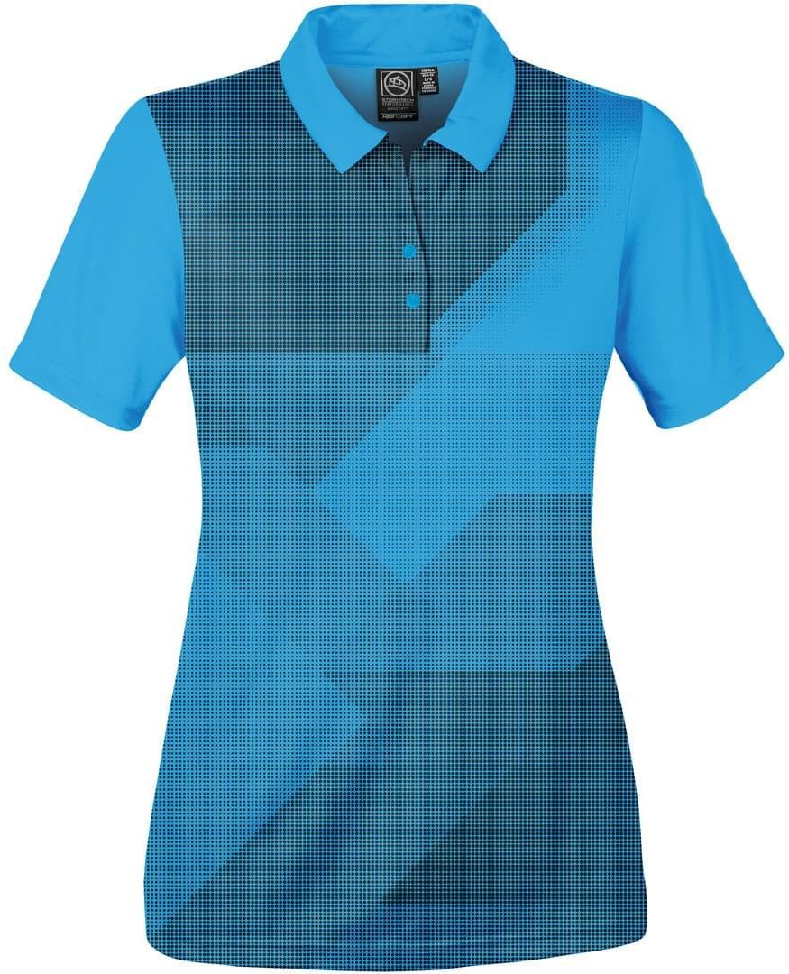 Stormtech Etx-1w Women’s Edge Polo - Electric Blue Black - Ladies Xs