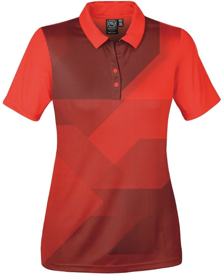 Stormtech Etx-1w Women’s Edge Polo - True Red Black - Ladies Xs
